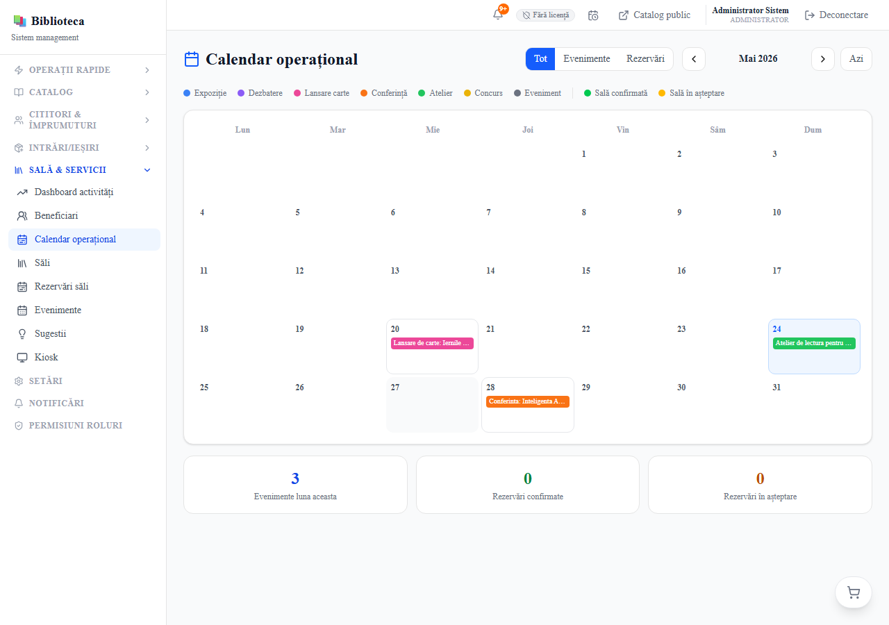 Calendar operational
