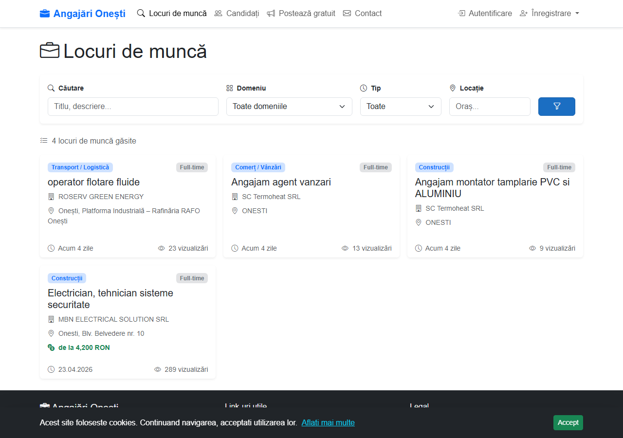 Lista oferte de munca